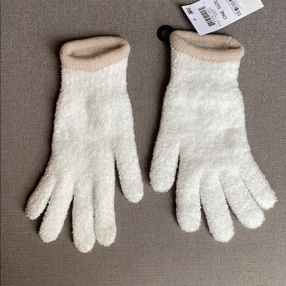 Charter Club Soft Chenille Knit Gloves Ivory - Picture 4 of 5